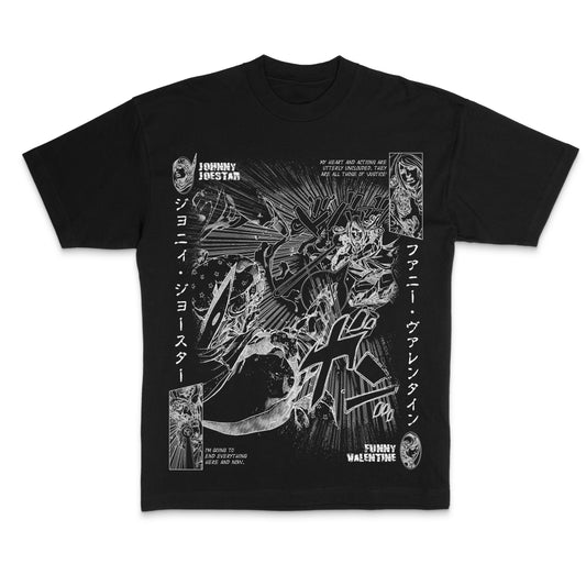 Steel vs Justice Tee (White Ink)